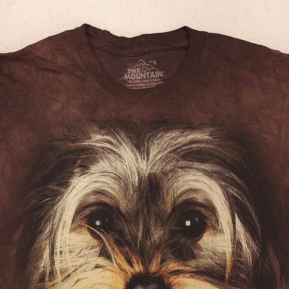 The Mountain Terrier Crew Neck Graphic T Shirt Mens Size Small S Maroon - Picture 1 of 11